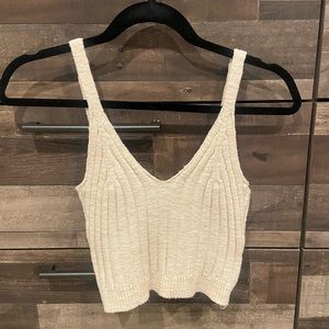 Sweater cropped tank